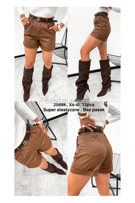 Szorty skórzane damskie (XS-XL) 2589K