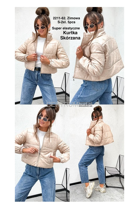 Kurtki skórzane damskie (S-2XL) 2211-62